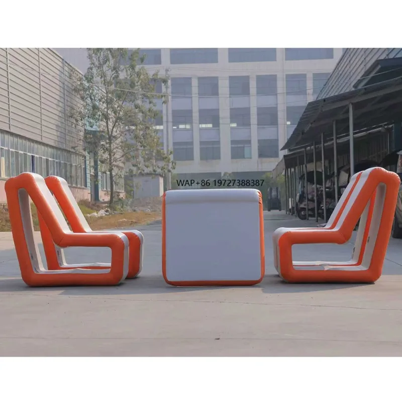 

Inflatable Camping Furniture Portable DWF Material Table and Chairs for Ultimate Outdoor Camping Water Resistant Chair