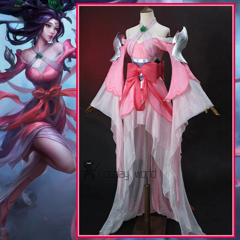 シャンシャン様✿ご確認用おでシャン♡シャオ♡レイ♡コスチューム Mix Pink Game LOL Cosplay Costume Women New Skin Janna Sacred Sword Janna