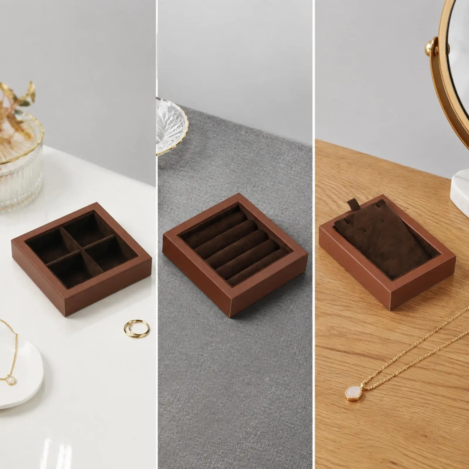 Jewelry Display and Storage Tray Rigid Jewelry Organizer Tray Lightweight Compact for Product Photographers, Dressing Table