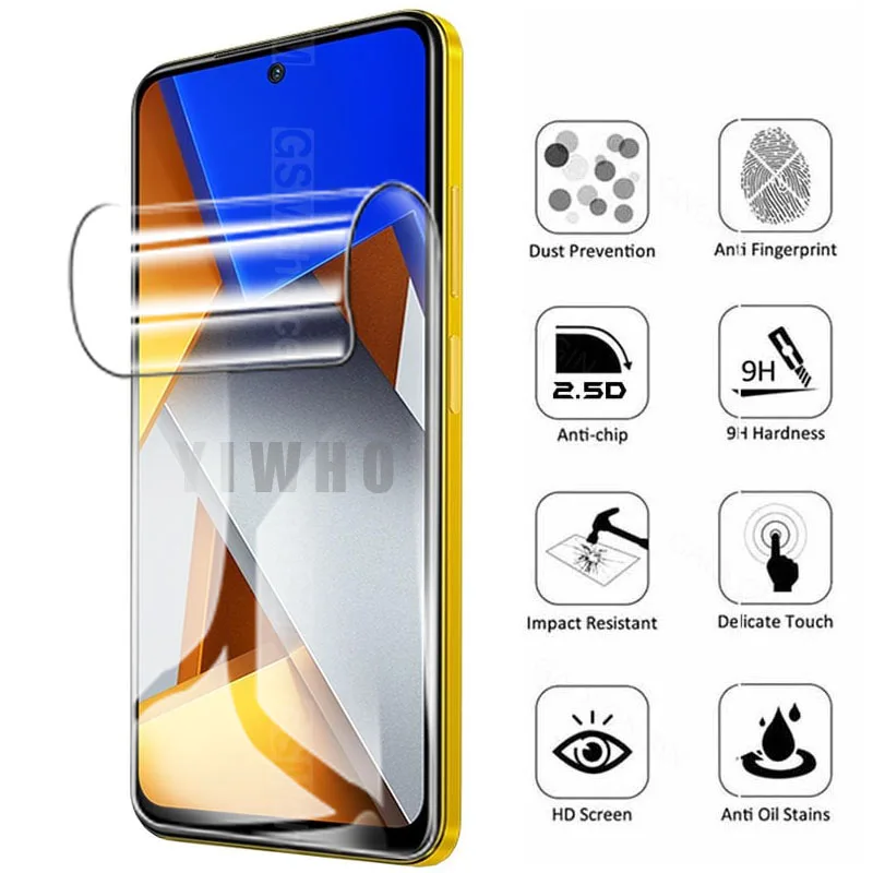 Hydrogel Film For Xiaomi Poco M4 Pro 4G Glass Screen Protector Poco M4 Pro 5G Tempered Glass Protective Film Poco X4 Pro NFC X3