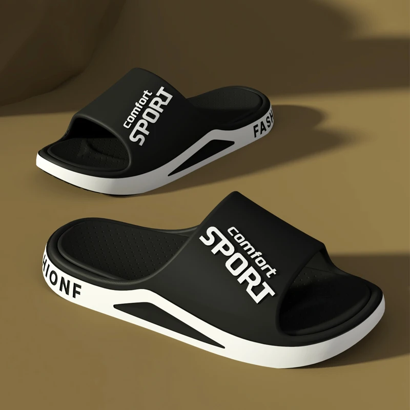 Fashion Men's Sandals Summer EVA Comfortable Anti-Slip Soft Soles House Slippers for Indoor Outdoor Wear Breathable Shower Slide, image 2