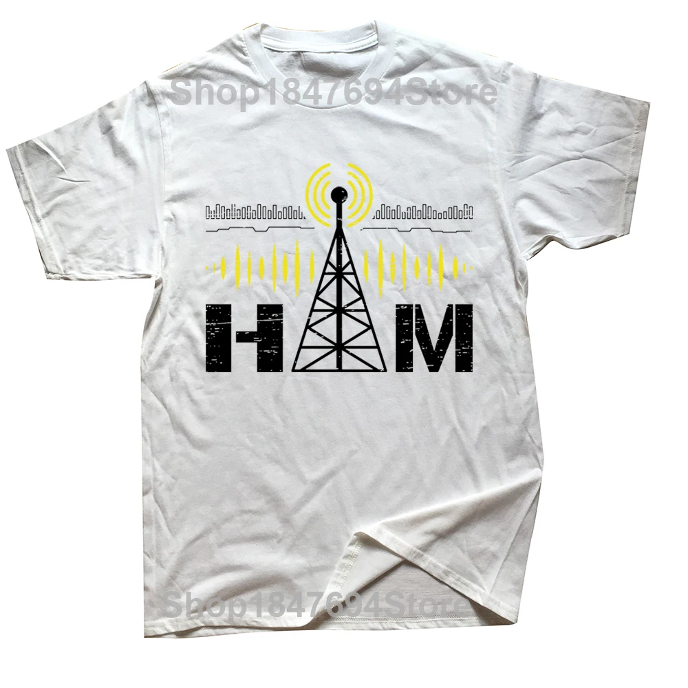 Funny Amateur Radio Ham Radio Operator T Shirt Graphic Men Tops Vintage Summer Cotton Clothes T Shirt Mens Clothing