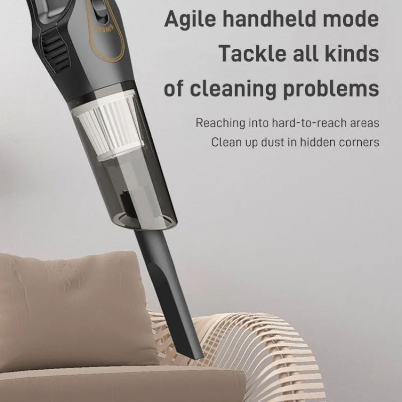 Home Powerful Suction Small Wireless Mute Handheld Vacuum Cleaner Portable Household Wireless High-power Vacuum Cleaner