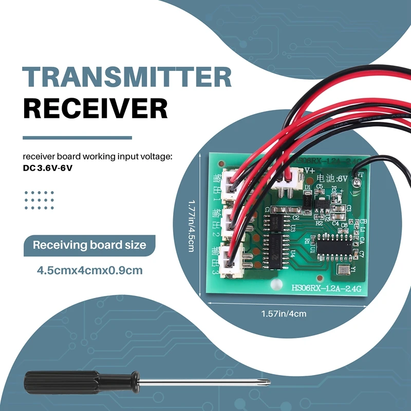 Sistema de Radio con control remoto, transmisor y receptor de potencia, 6 canales, 2,4G, para coches, barcos, control a 50M