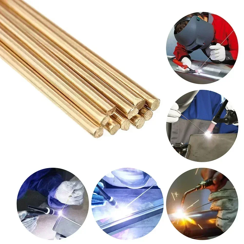 

1.6mm 2.0mm Brass Welding Rods 500mm for Copper Iron Repair Brazing Soldering with Solder Powder Carbon Steel Argon 10Pcs 20Pcs