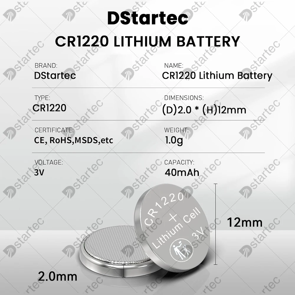 CR1220 CR 1220 Lithium Batteries For Toys Clock Watch Remote Control DL1220 BR1220 CR1220-1W LM1220 5012LC 3V Button Coin Cell