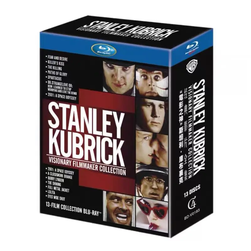 Colección de Películas Clásicas de Stanley Kubrick en Blu-ray, Set de Discos de Películas de Alta Definición