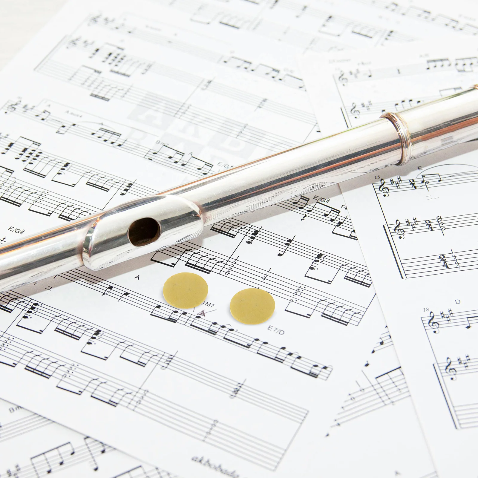 

Short Flute Tone Hole Pad Premium Soft Material Replacement Spare Part for Flute Maintenance Musical Instrument Repair