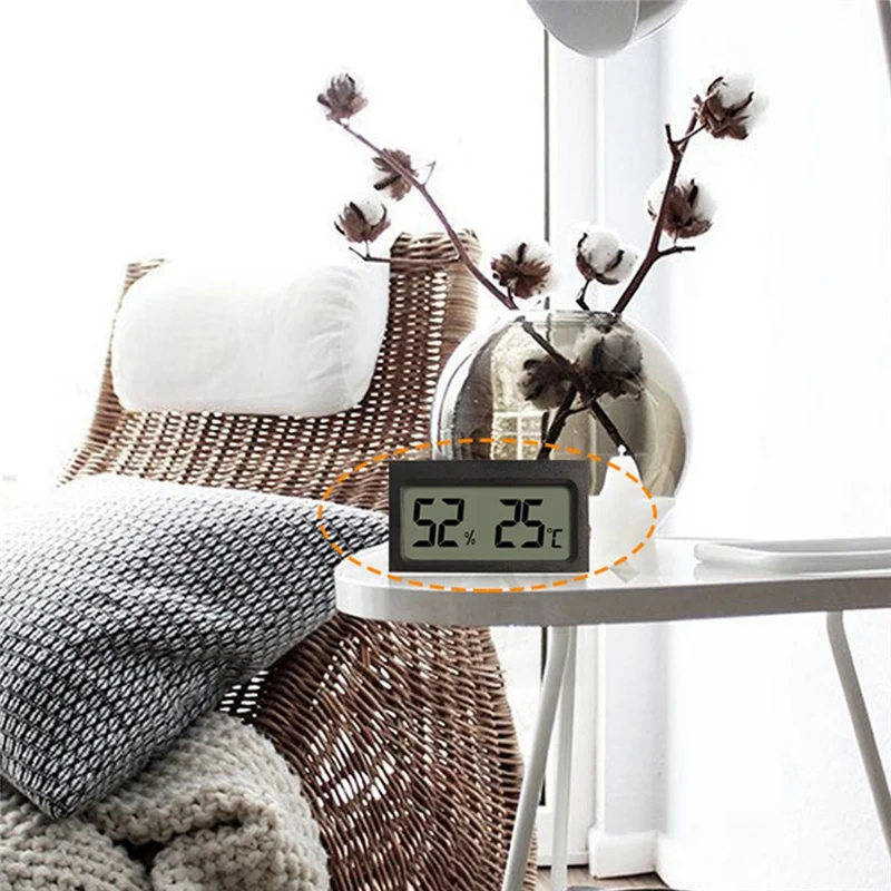 

A45I 4 шт. автомобильный термометр для рептилий S-WS05 мини электронный-гигрометр для аквариума ℃ / ℉ Белый