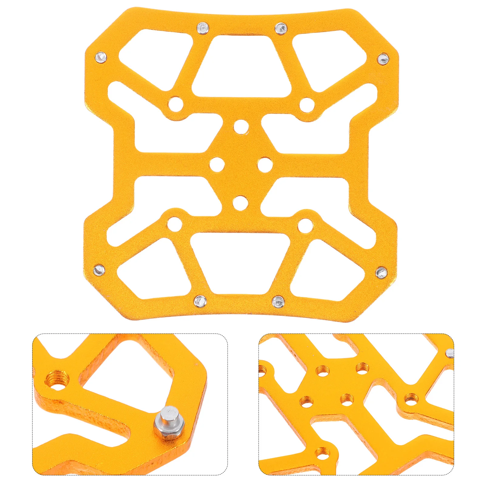 

Bicycle Pedal Lock Cleat for Mountain Bike Golden Plate Cleats Compatible Various Bikes Quick Release Lightweight Stylish Flat