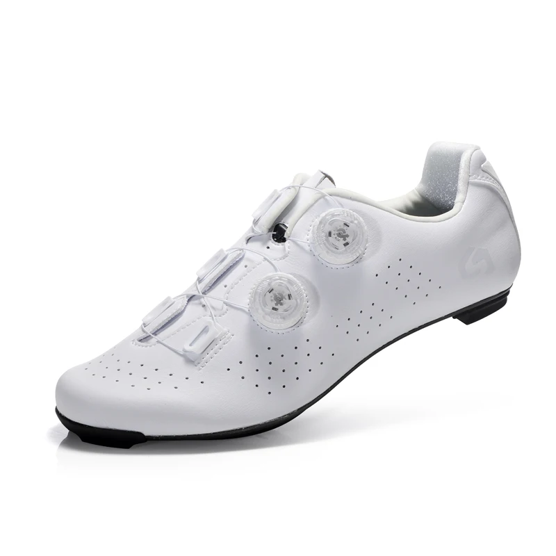 أحذية ركوب الدراجات من الكربون للدراجة الجانبية، أحذية ركوب الدراجات خفيفة للغاية وحزام بإبزيم مزدوج، أحذية ركوب الدراجات مقفلة SD020