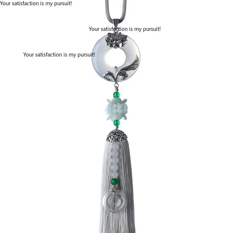Car pendant, car pendant, car rearview mirror, safe chalcedony silver gift