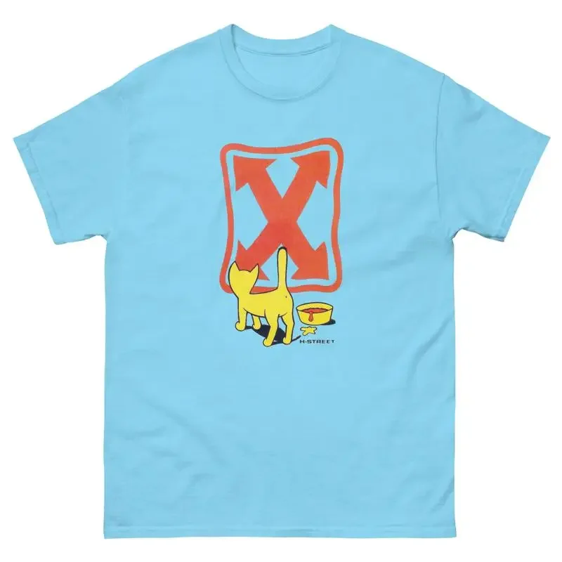 H Street Skate Yellow Cat Vintage Retro Skateboarding T Shirt Designs
