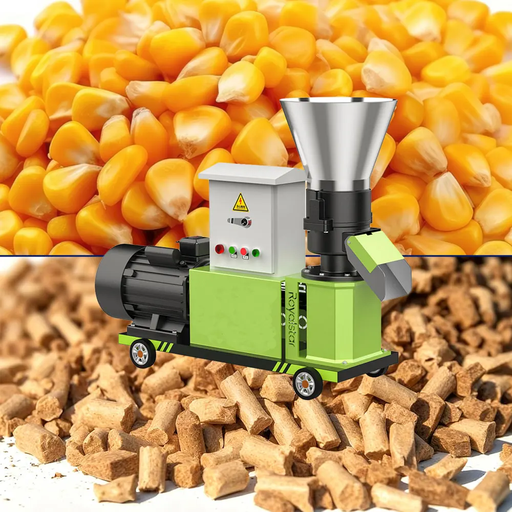 Machine 220v/380v 200kg/h High Productivity  Straw Granulator New Stainless Steel  Engine Feed Pellet