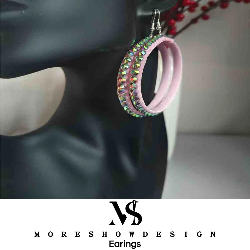 Belly Dance Accessories New Adult Latin Dance Diamond Earrings National Standard Dance Special Competition Performance Earrings