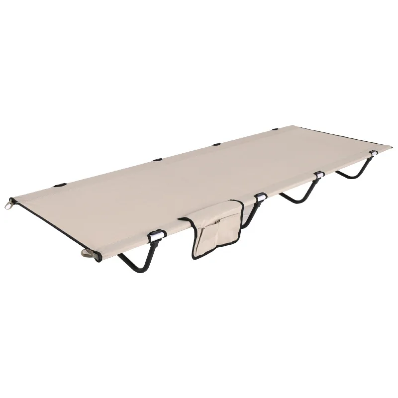 

Outdoor marching bed portable camping aluminium single lunch break simple camping folding bed