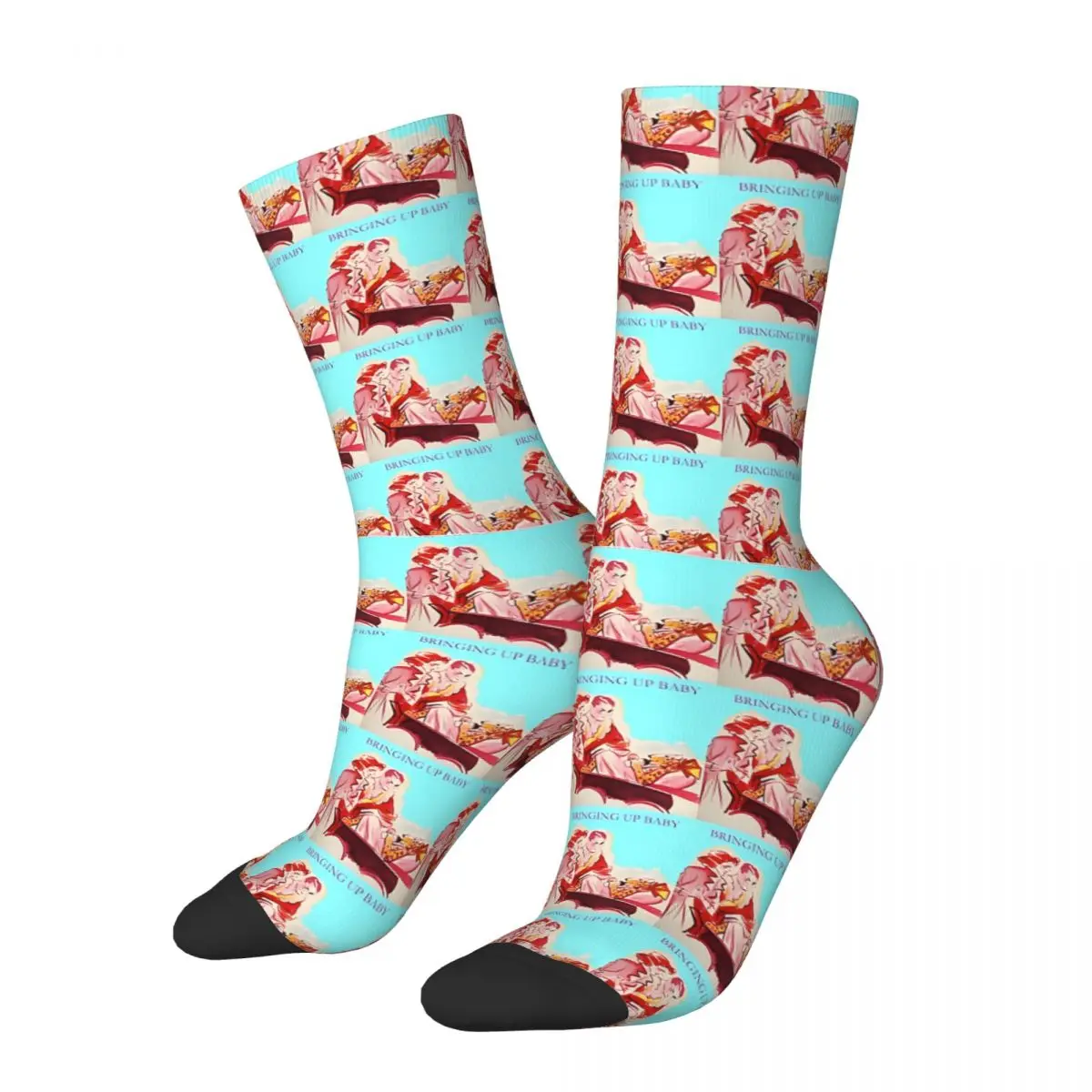 Hip Hop Retro Cary Grant Baby In Baby Carriage Socks Crazy Men's compression Socks Unisex Katharine Hepburn Harajuku Seamless