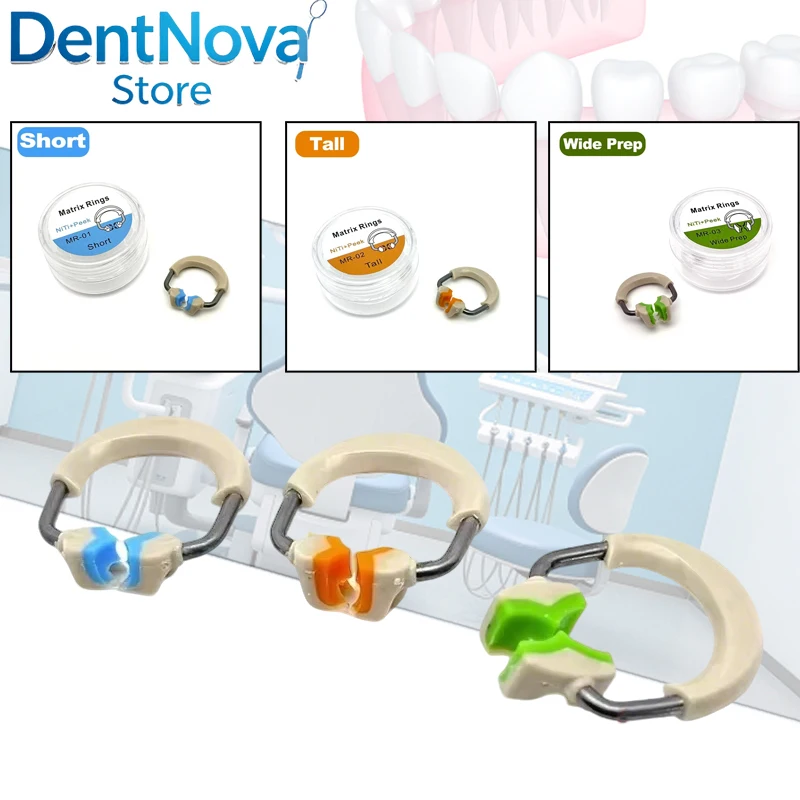 

Dental Matrix System Kit with Matrices & Rings - Contoured Bands & Wedges - Orthodontic Tool Set