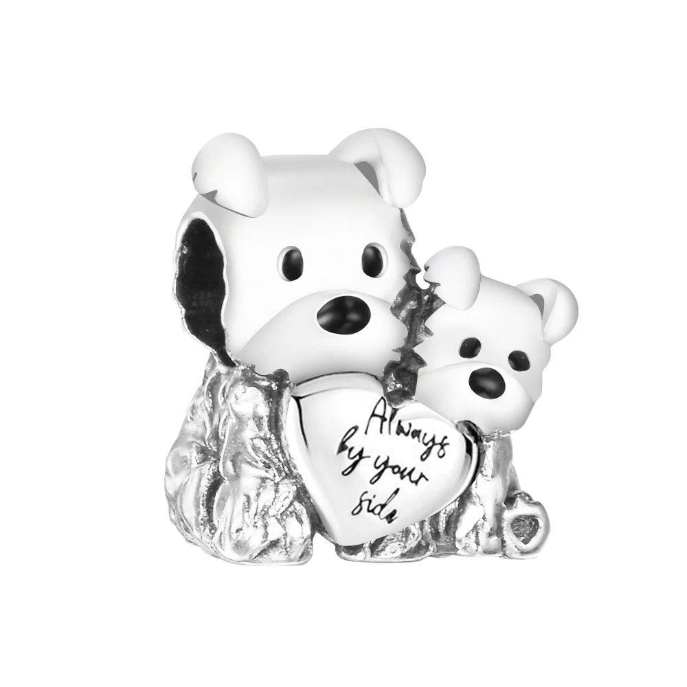 2022 Mother's Day Mother & Puppy Love Charm 925 Silver Jewelry Fits Original Bracelets For Woman Beads For Jewelry Making