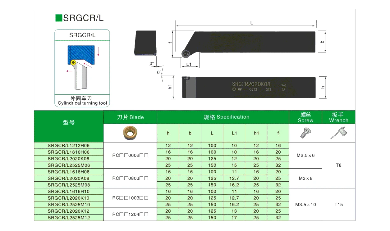 BEYOND SRGCR SRGCL 16x16 20x20 SRGCR1616H06 SRGCR2020K08 SRGCR1616H10 SRGCR2525M10 SRGCR2525M12 SRGCR3232P16 Lathe Tool Holder