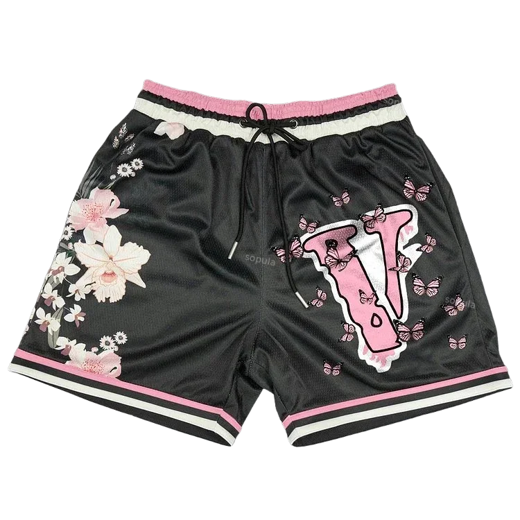 

Tide Brand Men's Flower Art Sports Shorts Breathable Quick-Dry Loose Fit for Basketball Training Gym Fashion