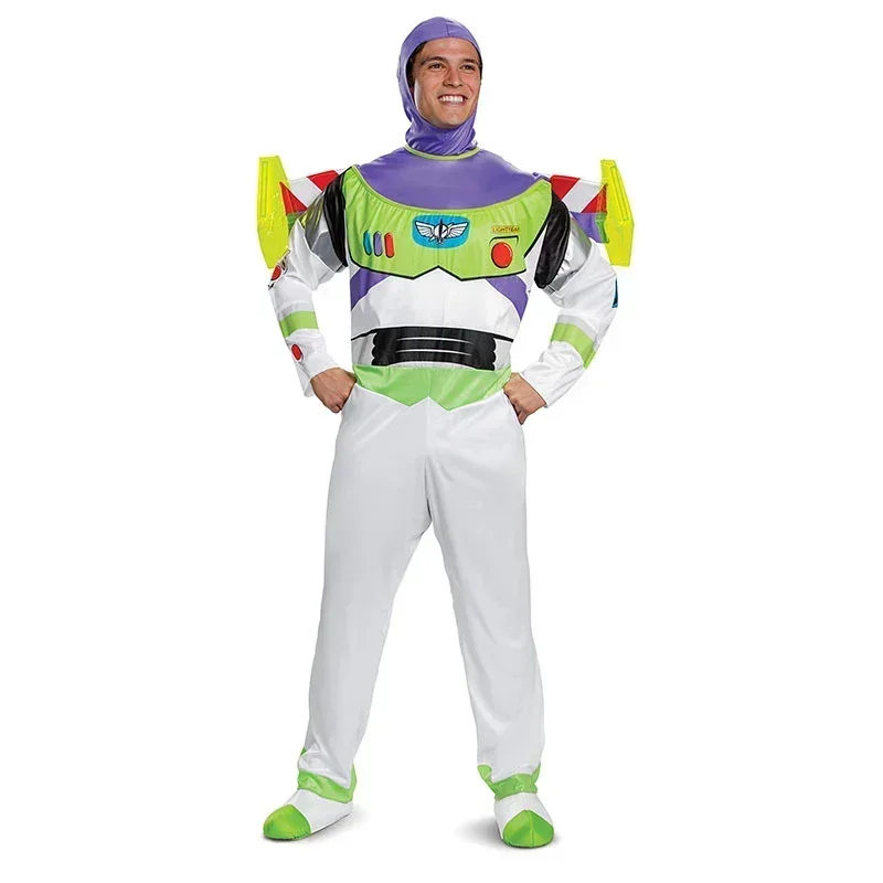Anime Toy Story Buzz Lightyear Costume Cosplay Tuta Abito ad ala Tute per feste di Halloween Costumi per uomo Donna