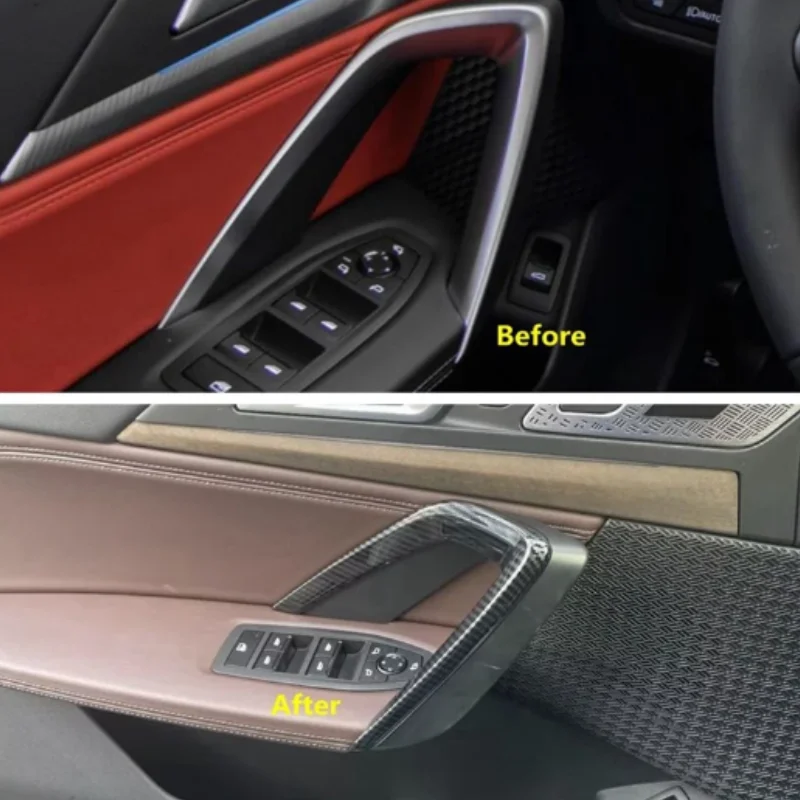

BMW X1 2023+ Interior replacement accessory ABS Carbon Fiber /2016-2022 midcolumn sticker matte