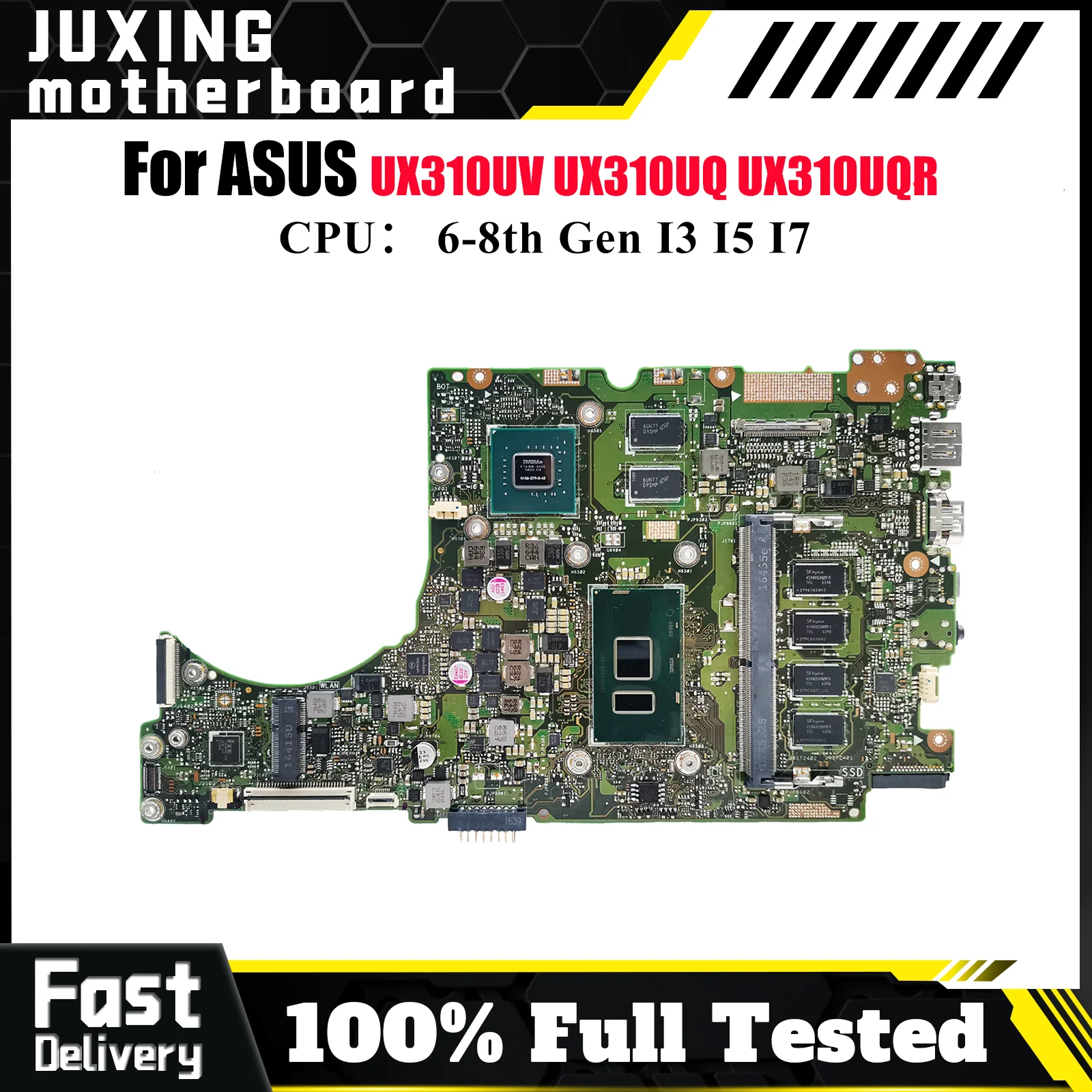 

UX310UV Материнская плата для ноутбука ASUS UX310UFR U3000U UX310UQ UX310U UX310UQR UX310UV UX310UQK RX310U Материнская плата с процессором I3 I5 I7