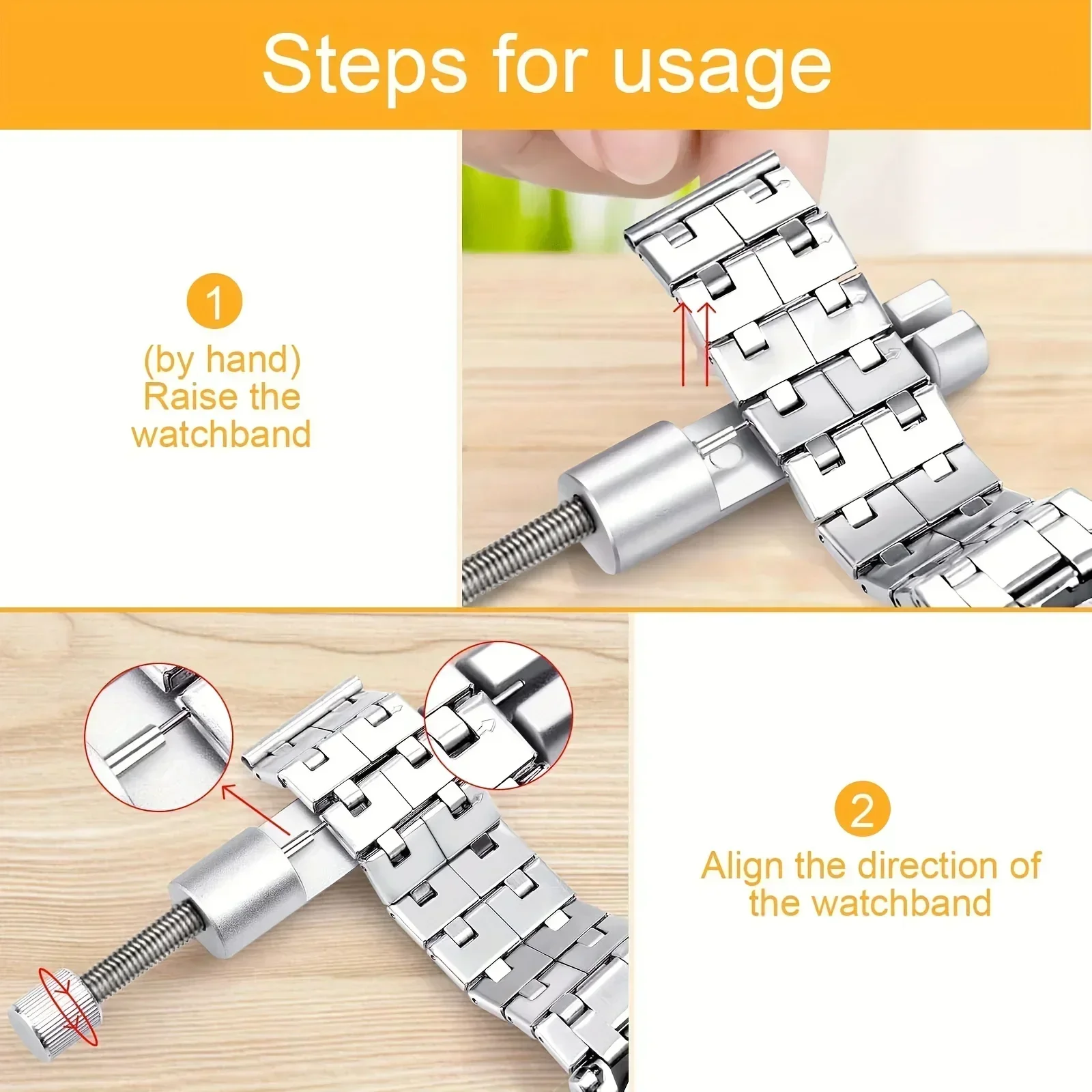 Watch Repair Tool Set Watch Link Band Slit Strap Bracelet Chain Pin Remover Adjuster Tool Kit for Professional Watchmak Tools