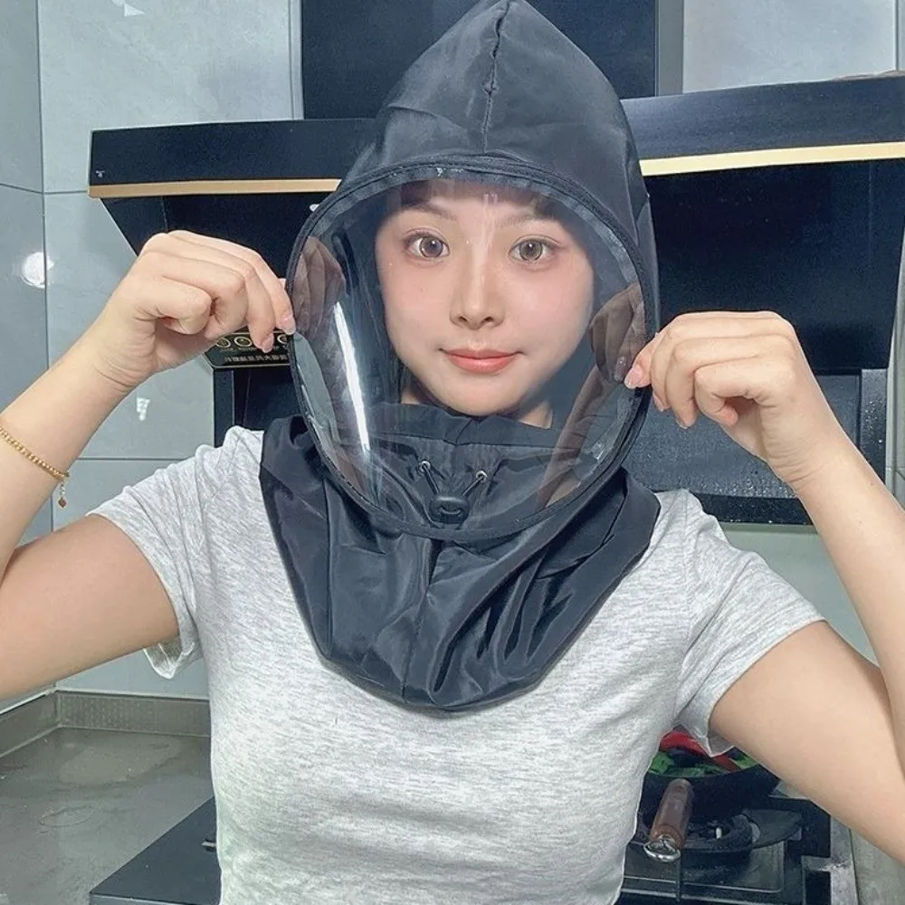 Splash Resistant Protective Mask Saliva-Proof Dust Proof Kitchen Face Shield Polyester Anti Oil Splash Head Mounted Mask