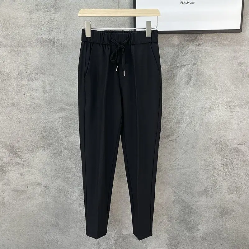 Men's Clothing Smart Casual Ankle-Length Trousers Non-Woven Lightweight Comfortable Office Dress Pants for Spring Autumn Pants