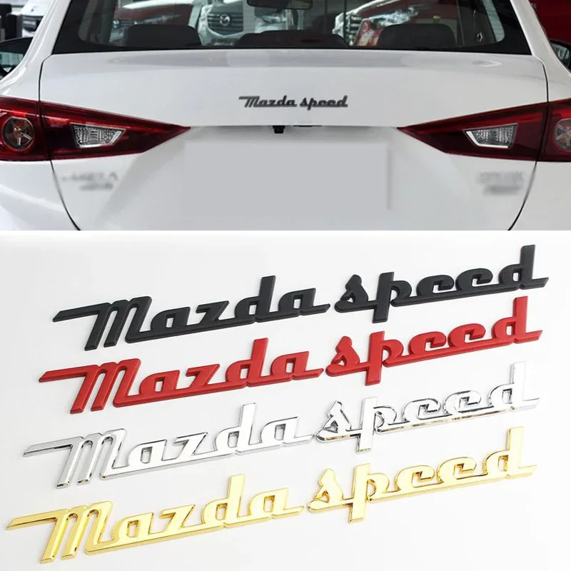 Metal Car Body Emblem Sticker Rear Trunk Badge Decal for Mazda Speed CX7 CX5 CX9 323 CX4 6 Atenza 3 Axela 2 MX5RX8 626 CX30