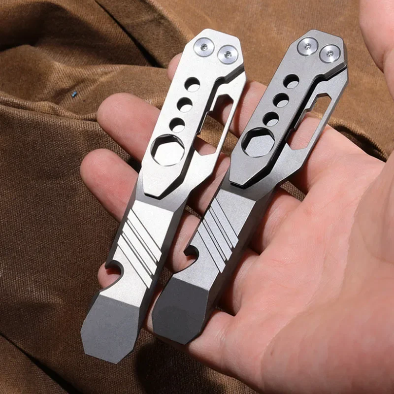 New TC4 Titanium Alloy Pry Bar Multi Tool Portable and Lightweight Life-saving Pry Bar Outdoor EDC Bottle Opener Equipment