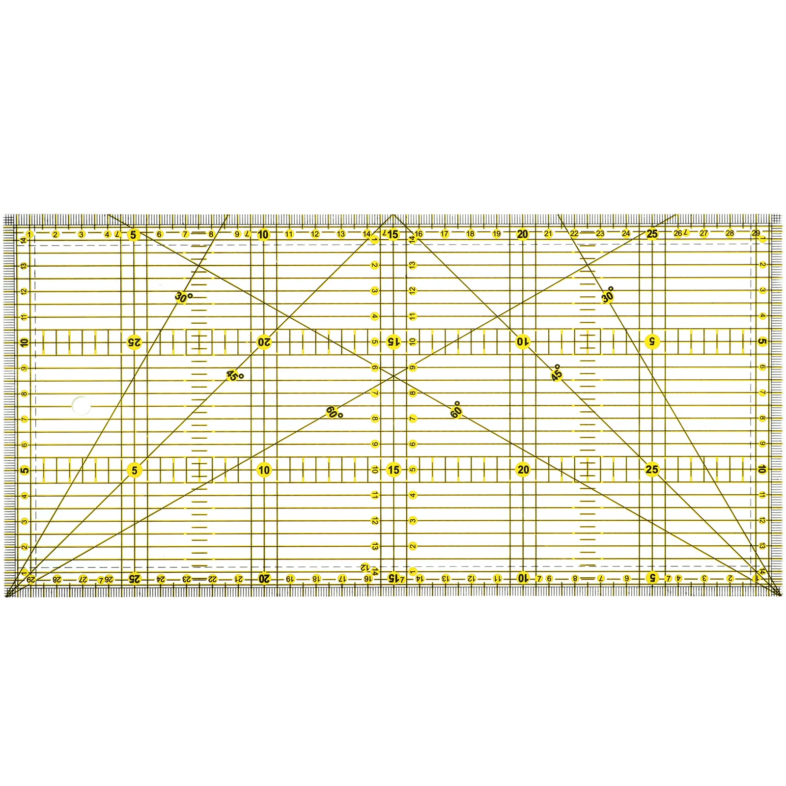 مسطرة اللحف لتقوم بها بنفسك خطوط شبكية مزدوجة ملونة من الأكريليك خليط اللحف الخياطة غير قابلة للانزلاق 15x30 سنتيمتر أداة دقيقة لللحف #6