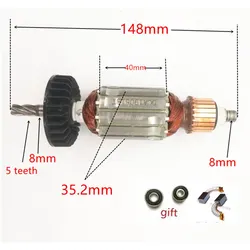 AC220-240V Motor Armatur Engine 5 teeth for HITACHI DH24PB3 DH24PC3 360720E C210716E Anchor