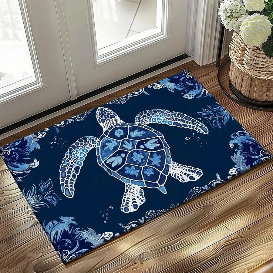 Sea Turtle Doormat Kitchen Mat Floor Mat Non-Slip Area Rug Indoor Outdoor Mat Bedroom Decor Bathroom Mat Entrance Rug