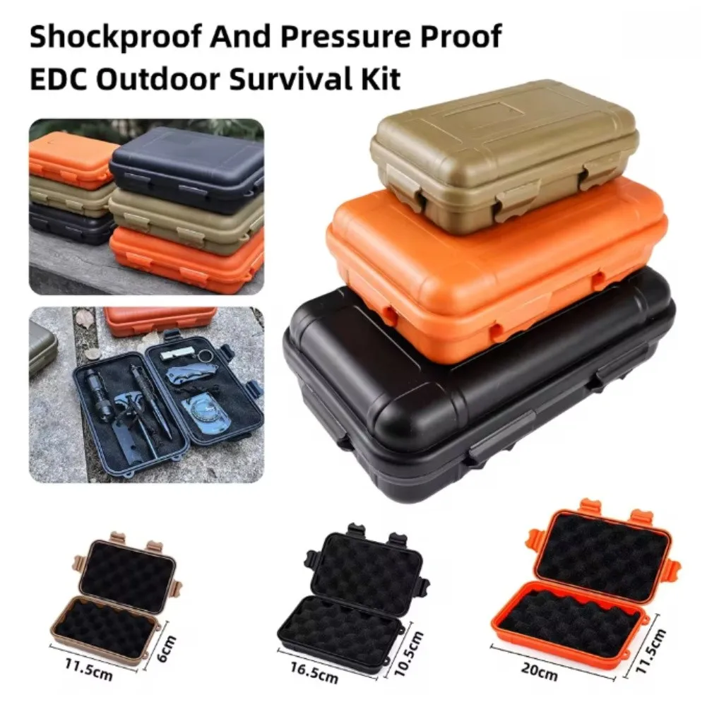 

Водонепроницаемый пластиковый контейнер для хранения EDC, ударопрочный, пылезащитный, для инструментов и снаряжения для выживания, 1 шт.