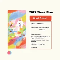 2027 Kinbor Weekly Planner Pocket Journal Notebook Slim Weeks Plan 52g Bachuan Paper Monthly Yearly Planner for Back To School 6
