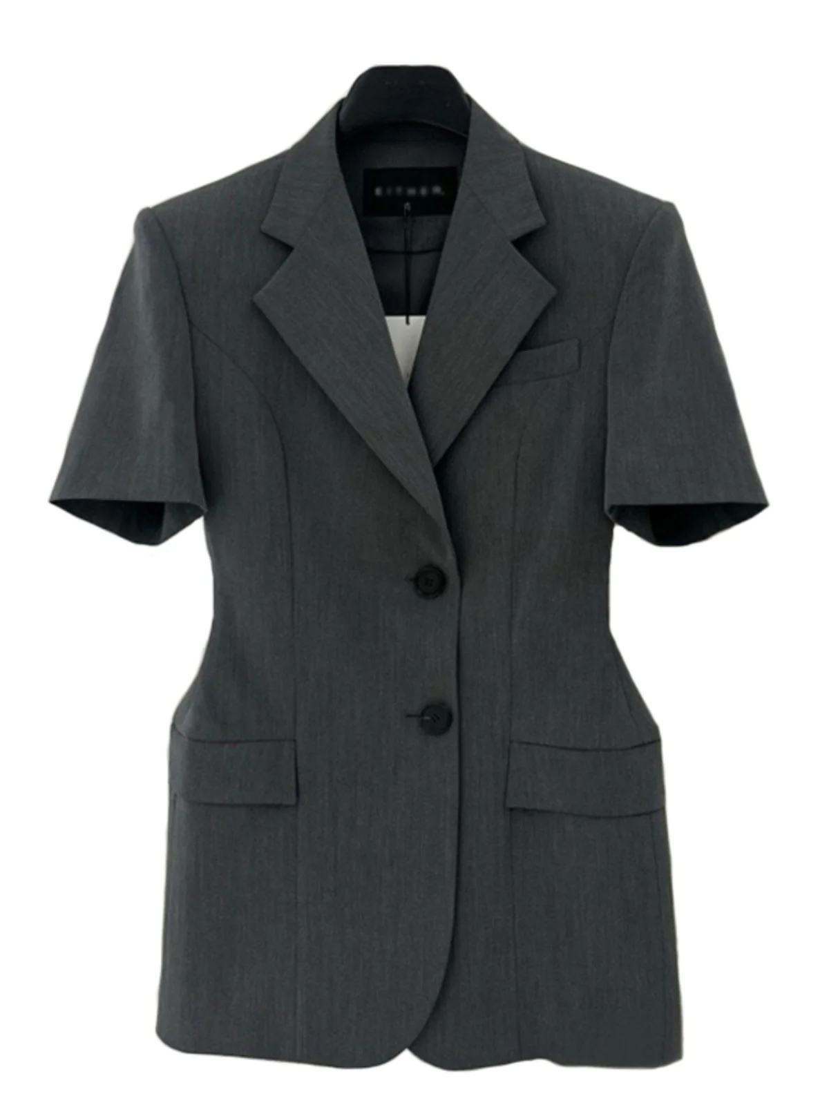 SuperAen 2024 Summer New Korean Style A Line Waist Blazer Women\'s Fashion Style Short Sleeve Jacket Coat