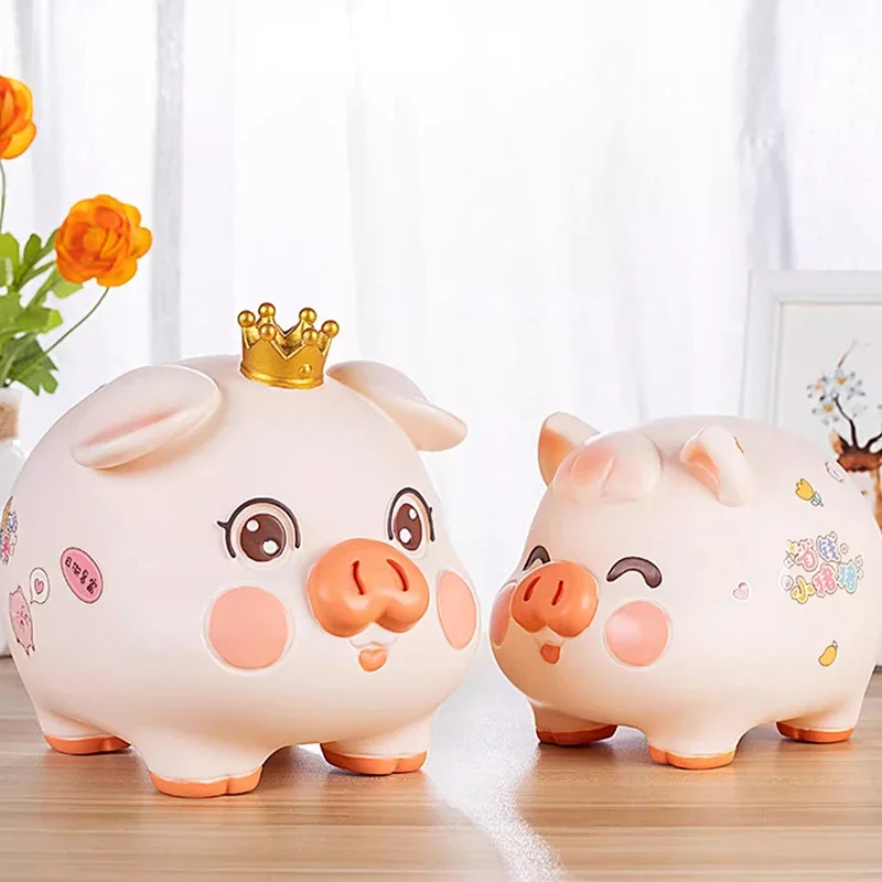 

Kawaii Family Money Boxes Safe Lucky Children Cute Euro Coin Piggy Bank Organizer Shop Secret Original Spaarpot Home Products