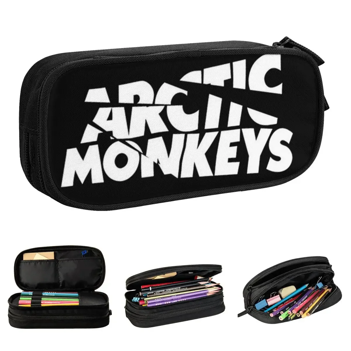 

Arctic Monkey Rock Band Pencil Cases Creative Pen Box Bag Student Large Storage School Supplies Cosmetic Pencilcases