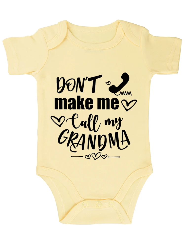 Don't Make Me Call My Grandma-Funny Baby onesie Baby Essentials Baby Bodysuit Newborn Baby Girl Clothes