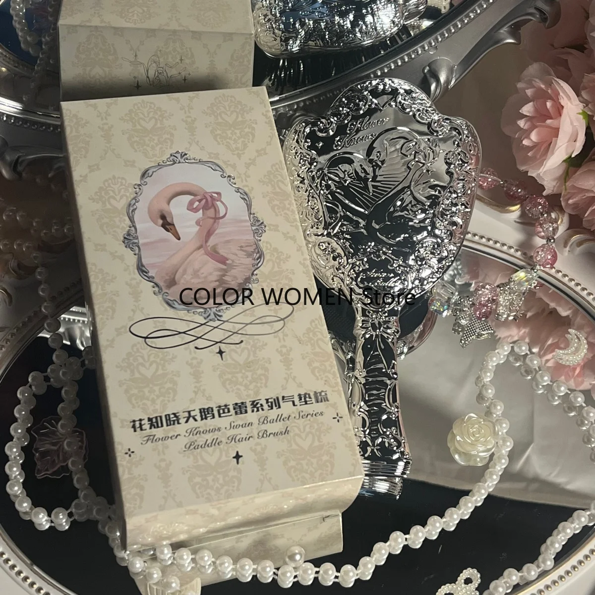 

Flower Knows Swan Ballet Series Air Cushion Comb