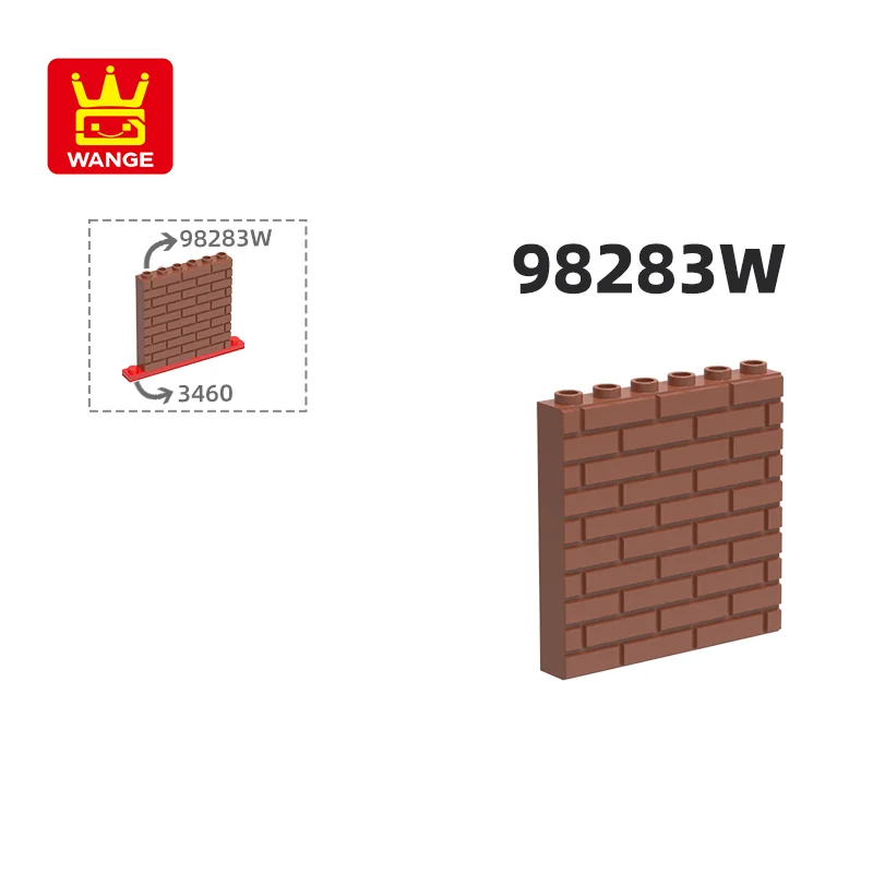 Wange 98283W 15533W 100g/19pcs 5x6 Wall Building Block Moc Palace Accessories Compatible Assembles Bricks Children Toys Gift Box