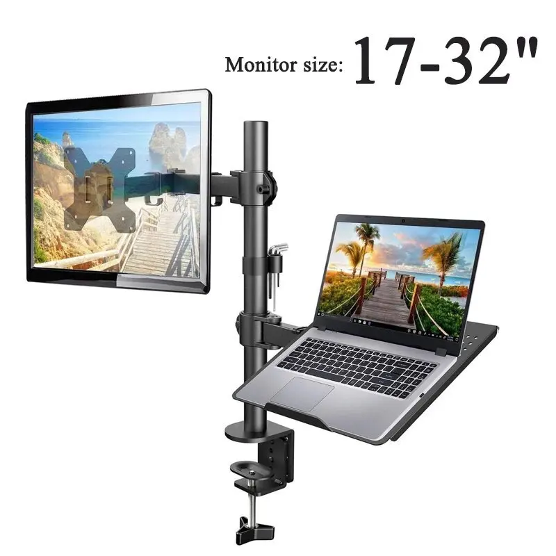 Dual-Screen Notebook Computer Stand Dual-Screen Monitor Two-In-One Combined Secondary Screen Support Bracket Mechanical Arm