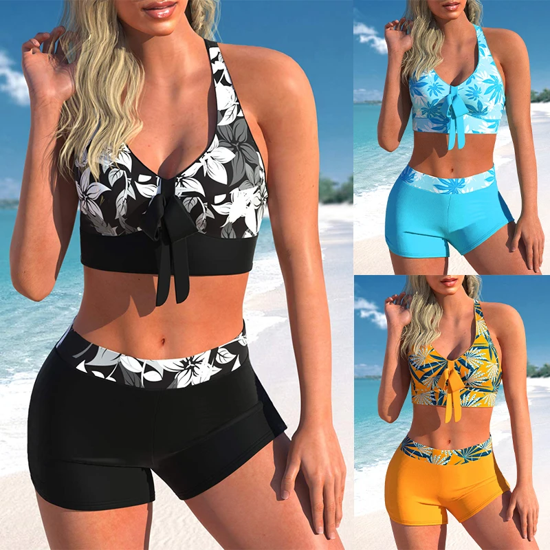 2023 New Summer Women's Fashion Beach Swimwear Swimwear Women's Two Piece Swimwear Women's Printed Bikini Swimwear