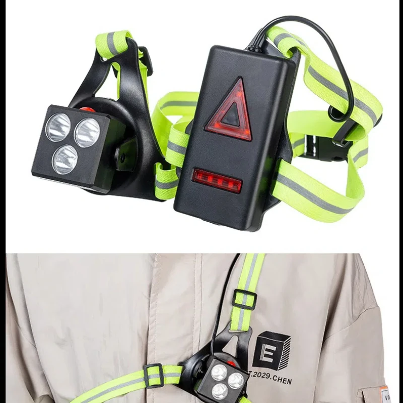 Outdoor Sport LED Night Running Light USB Rechargeable Chest Lamp Safety Jogging Warning Light