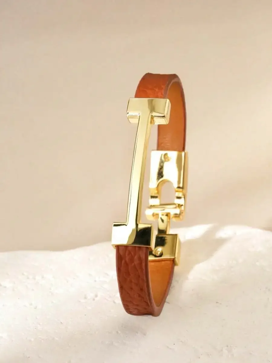 

Fashion Letter Leather Bracelet For Women Gift