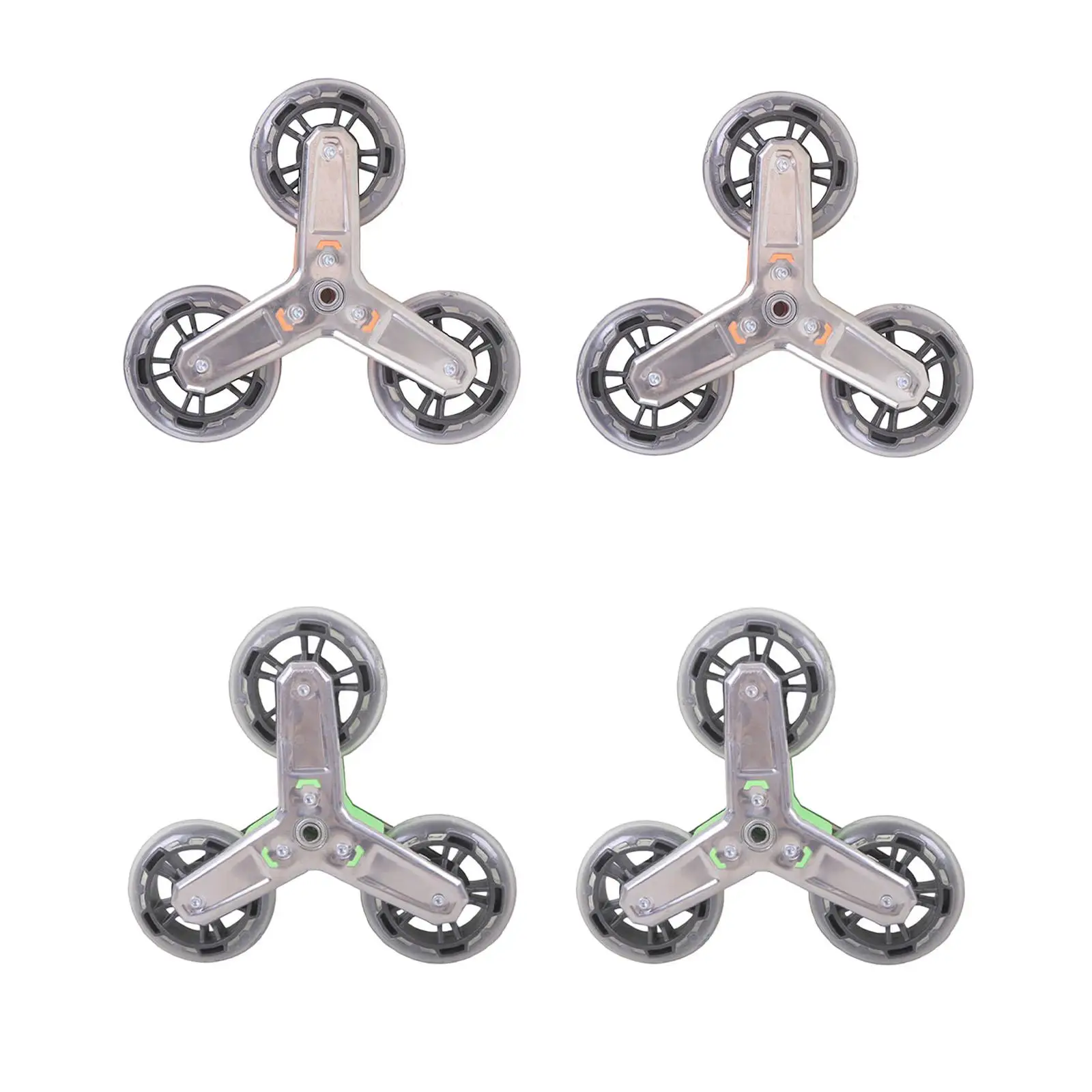 Heavy Duty Triangle Trolley Casters Swivel Climbing Wheels for Shopping Cart Luggage Transport Folding Hand Truck
