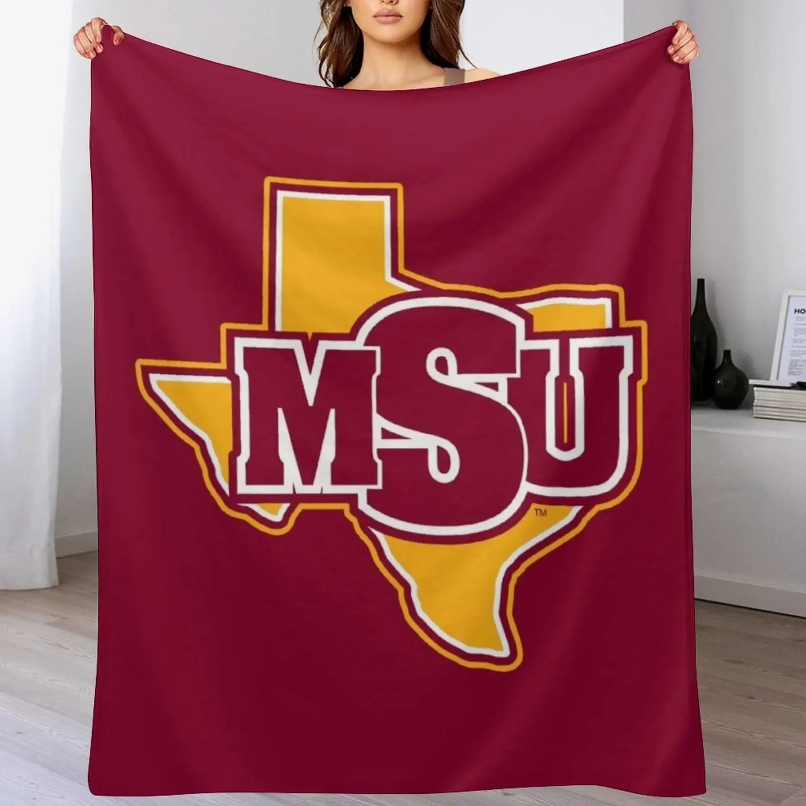 

Midwestern State University Throw Blanket Soft Plush Plaid Heavy Blankets